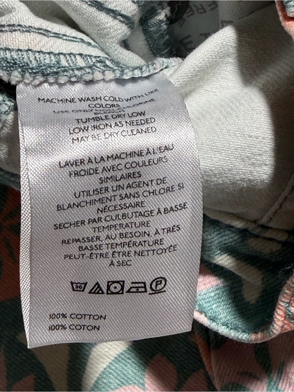 Free People We The Free Good Luck Printed Barrel Jeans Jade Combo 29 NWOT - Picture 8 of 9